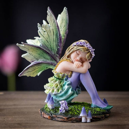 Miniature Resin Sleeping Fairy Figurine Fantasy Garden & Terrarium Decor