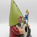 Colorful Resin Gnome with Flowers 7 1/2" Birdhouse by Santa's Workshop