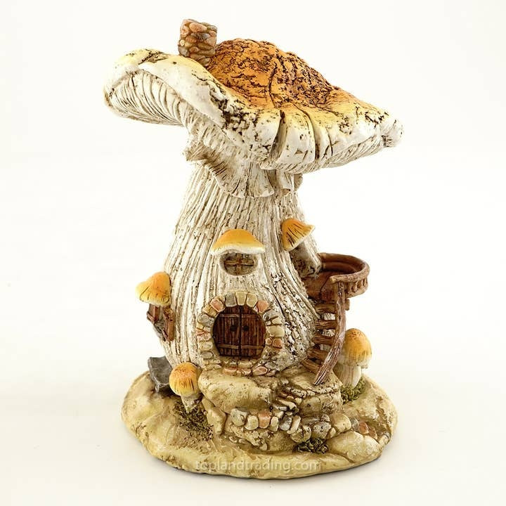 Whimsical Mushroom Cottage Miniature Fairy Garden Toadstool House