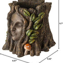 Enchanted Gaia Spirit Planter, 6" Floral Forest Goddess Tree Ent Sculpture