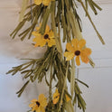 Country Farmhouse Rustic Yellow Daisy Floral Garland Artificial Flowers 48" Swag