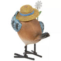 Miniature Colorful Spring 3" Resin and Metal Birds, Set of 2