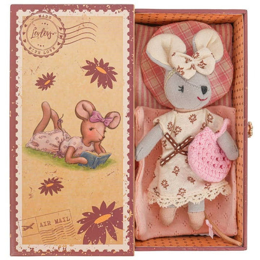 Levlovs Mouse Sophia, Mini Plush Doll in Keepsake Drawer Box with Bedding