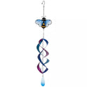 Bumblee Colorful Bee Wind Spinner Mobile with Blue Pendant, 34"