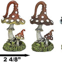 Whimisical Magic Mushrooms 5" Resin Toadstools Home and Garden Decor Set of 3