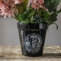 Alchemy England Gothic Planter Black Ceramic Herb and Flower Pot Toadstool Magic