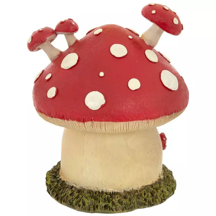 Whimsical Toadstool Fairy Garden Light Up Home, 8" LED Mushroom House