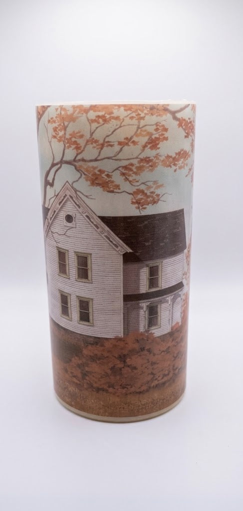 Billy Jacobs "Remember When" 8" Flameless LED Timer Pillar Candle, Fall Decor