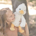 World's Softest Large Lushees Doodle Duck 16" Off White Plushie Stuffed Animal