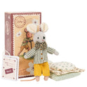 Levlovs Musician Mouse Noah in Stamp Holder Collectible Box with Bedding
