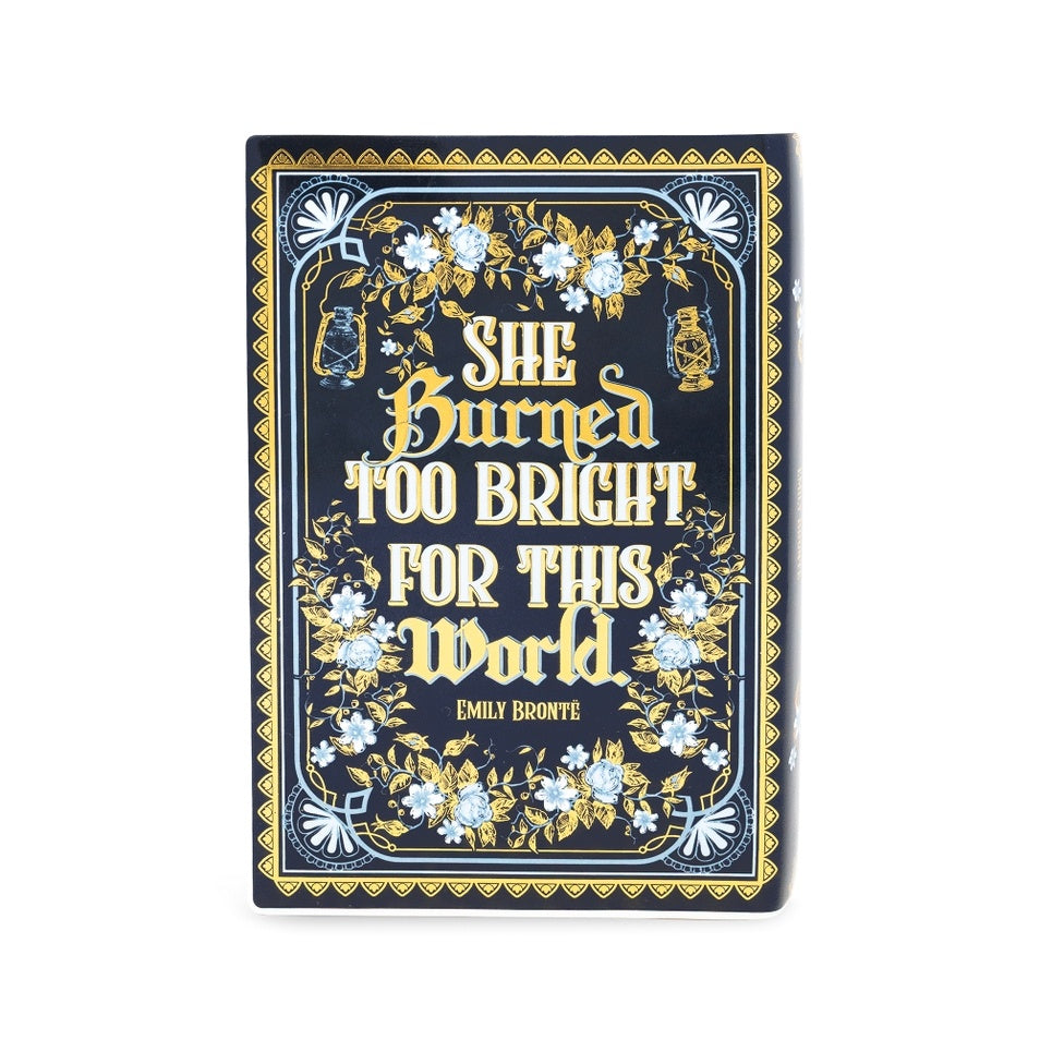 Emily Brontë’s Wuthering Heights Ceramic Book Themed 8" Flower Vase