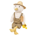 Morris the Duck with Straw Hat and Watering Can Plush Doll Country Prim Decor