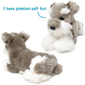 Siegfried the Schnauzer 12" Plush Puppy Dog, Stuffed Animal, Viahart