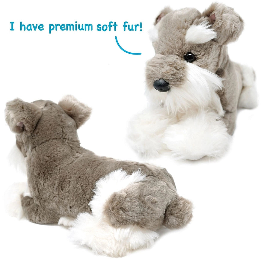 Siegfried the Schnauzer 12" Plush Puppy Dog, Stuffed Animal, Viahart