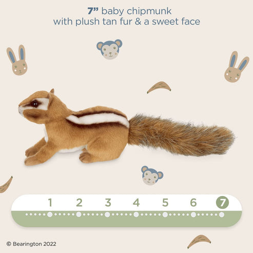 Chippie the Chipmunk Plush Woodland 7" Stuffed Animal by Bearington Collection