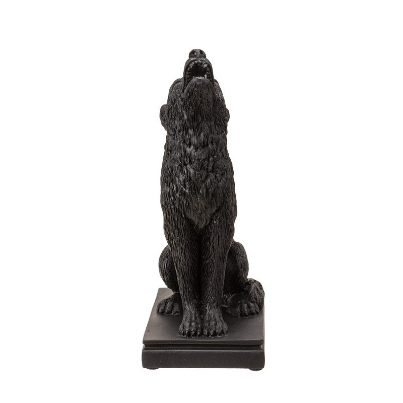 Ululanoctis Gothic Decor Dark Academia Cold Cast Resin Wolf Candle Holder