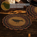 Heritage Farms Crow Jute Trivet Hot Pad 8 Inch Set of 3, Primitive Table Accents