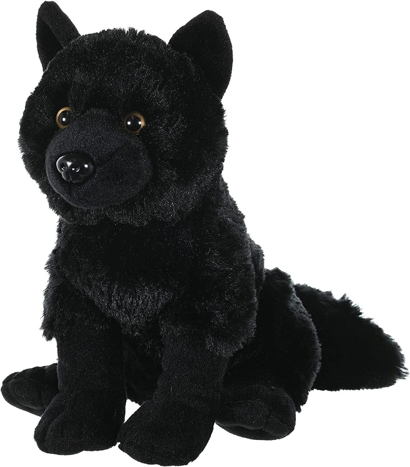 Wild Republic Cuddlekins Black Wolf, 12" Plush, Soft Stuffed Animal