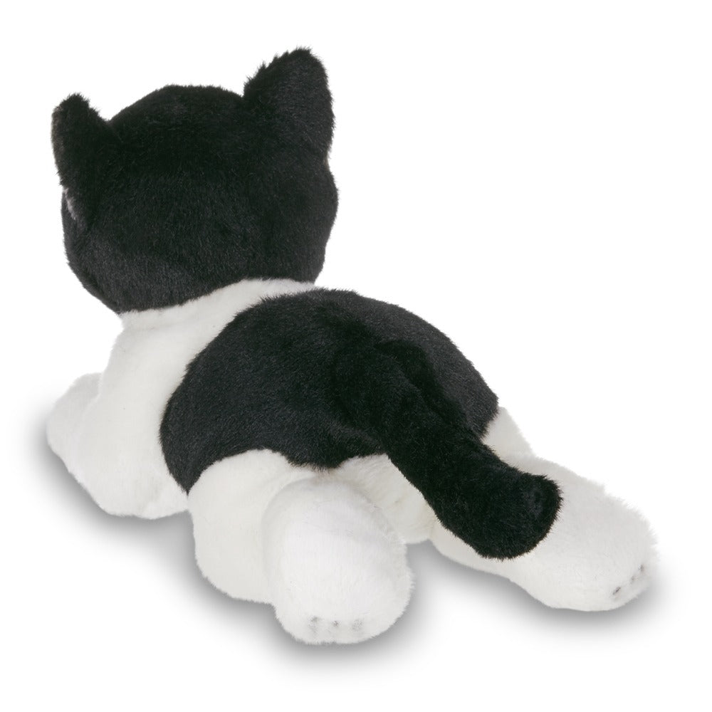 Bearington Collection Lil' Domino the Black & White Cat, Tuxedo Kitten Plush 8"