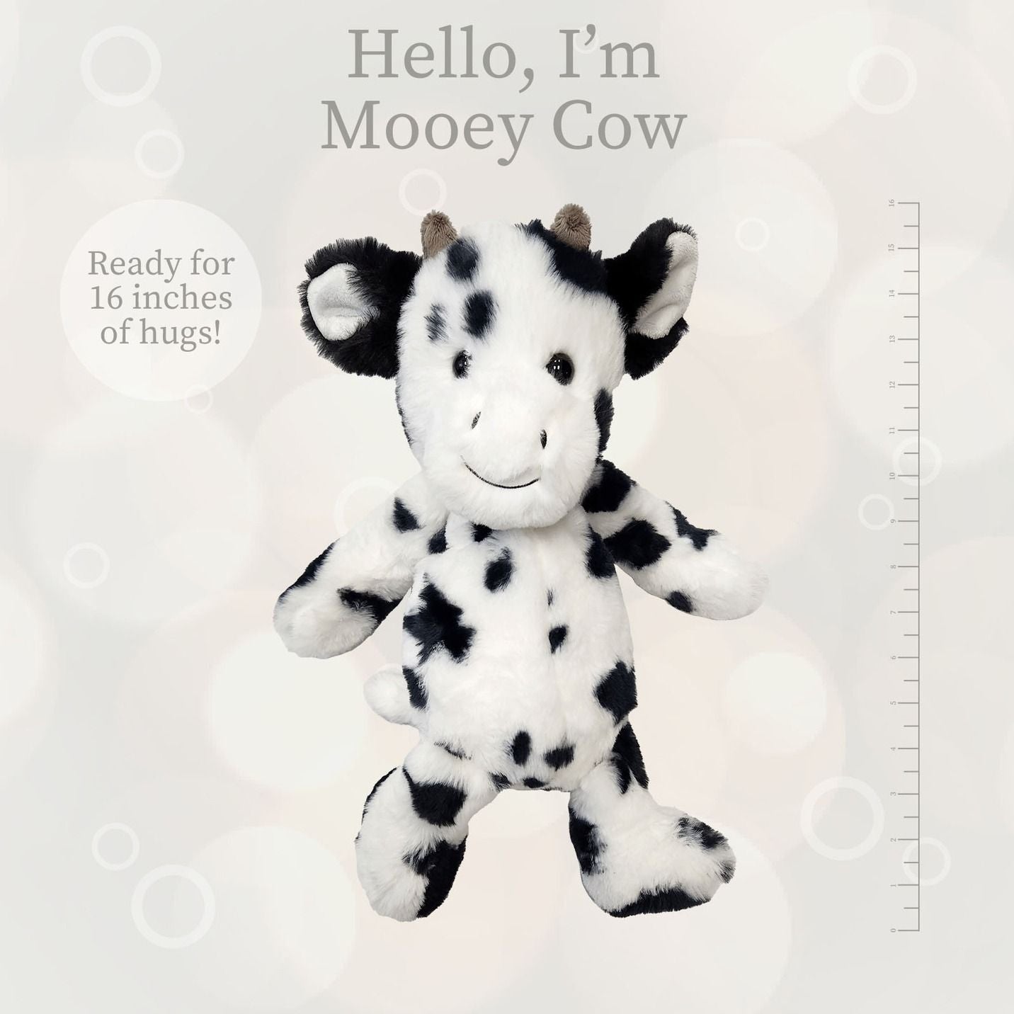 World's Softest Plush Mooey Cow Lushees, 16" Soft Stuffed Animal