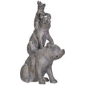 Farmhouse Gray Resin Stacked Pigs Statue, Animal Garden Accent, 14"