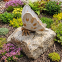 Resin Stone-Look Sculptured Butterfly Garden Decor, 7.25" Inches