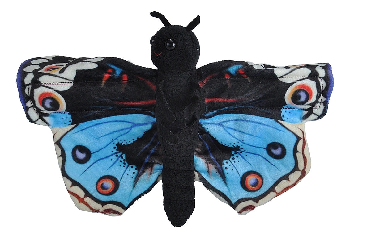Wild Republic Plush Blue Pansy Butterfly Hugger, Plush Bracelet, Toy