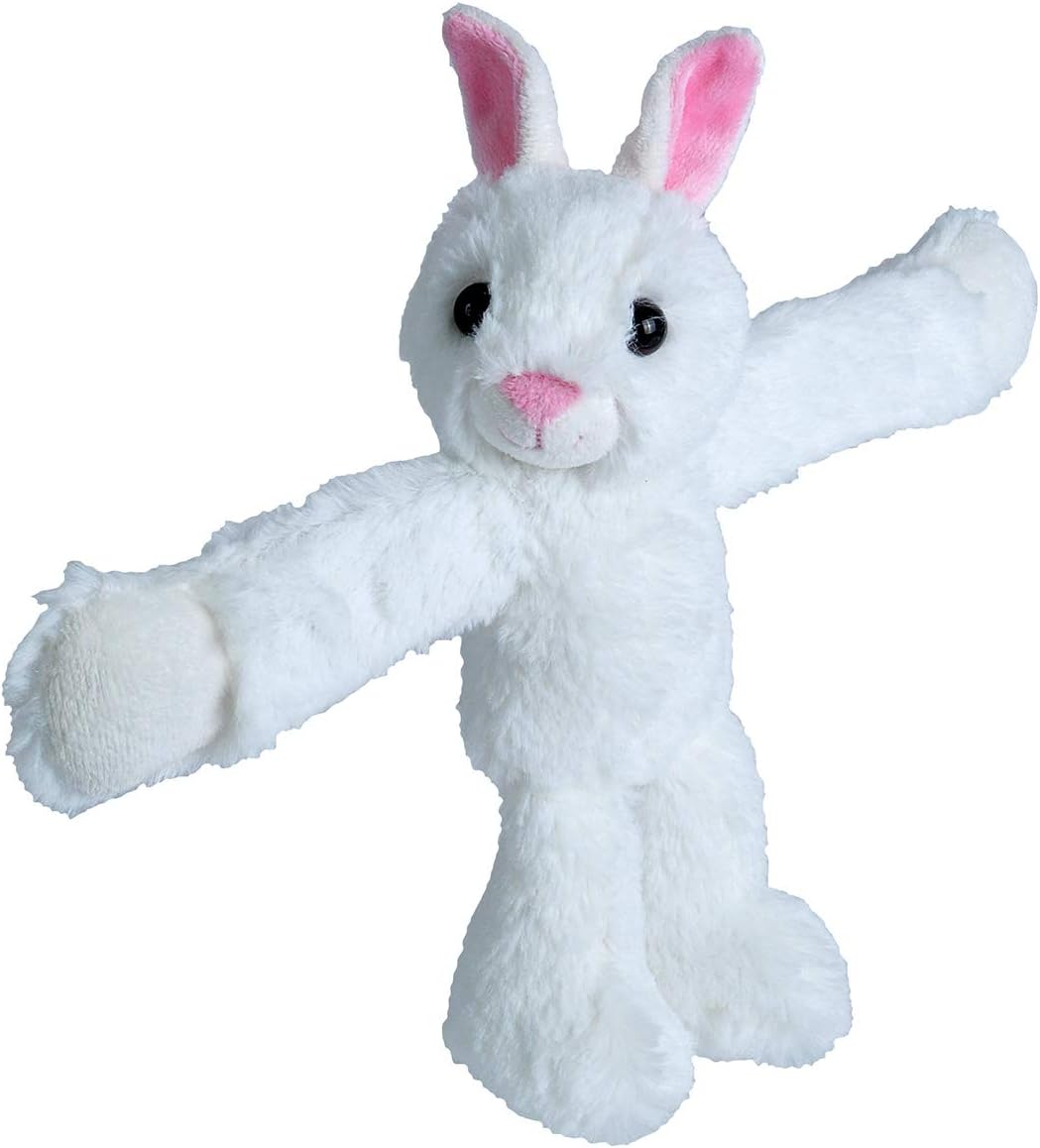 Wild Republic Huggers Plush White Pink Bunny, Award Winning Stuffed Animal Toy