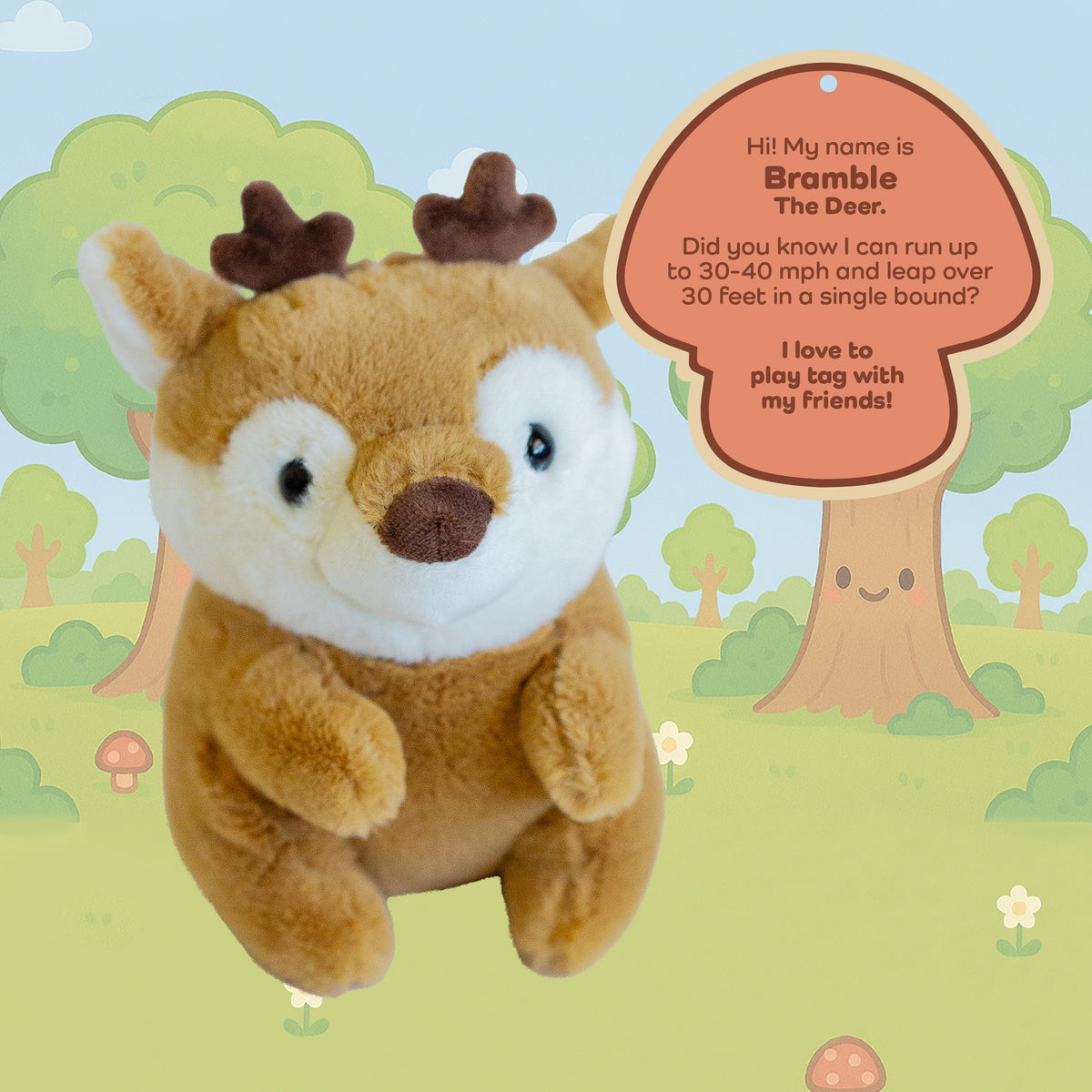 Woodland Weebis Plushees, Owl, Deer, Mushroom or Hedgehog Mini Plush Animal