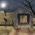 Sleepy Hollow Bridge by Billy Jacobs Framed Halloween Canvas Wall Art, 12" X 16"