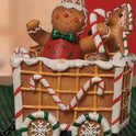 Gingerbread, Snowman and Candy Cane Christmas Holiday 3-Piece Resin Train