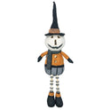 Primitive Halloween Pumpkin Shelf Sitter with Rusty Brown Top and Dangly Legs