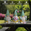 Garden Guardians Set of Three 6" Colorful Gardening Gnome Figurines