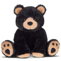 Bearington Collection Soft Plush Woody the Black Bear, 10 1/2" Stuffed Animal