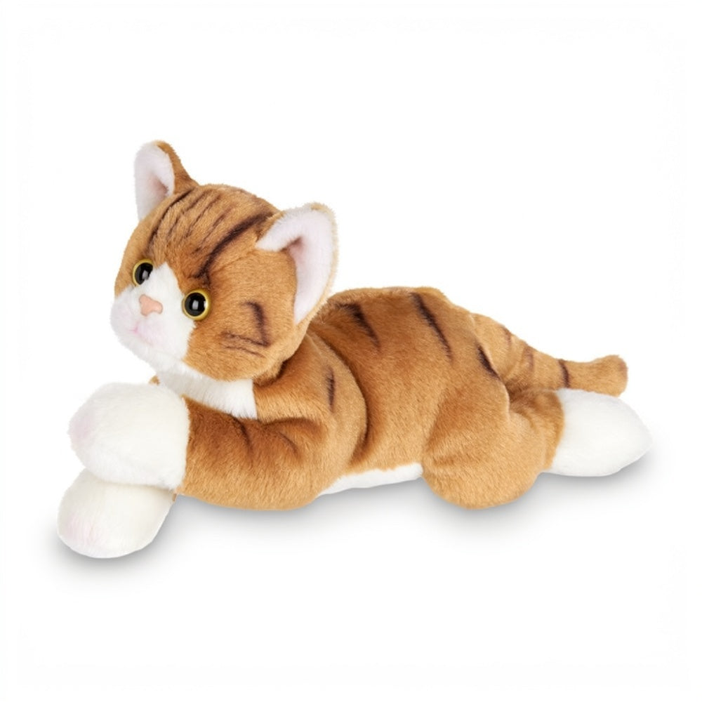 Lil' Tabby Cat Plush 8" Orange and White Kitten by Bearington Collection
