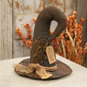 Wicked Stuffed Dried Floral and Tea-Stained Cheesecloth 11" Witch Hat Sitter