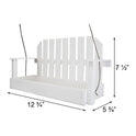 Amish Made Recycled Plastic Swing Bird Seed Feeder in White