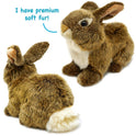 Brigid The Brown Bunny Rabbit, 10" Plush Soft Stuffed Animal, Viahart