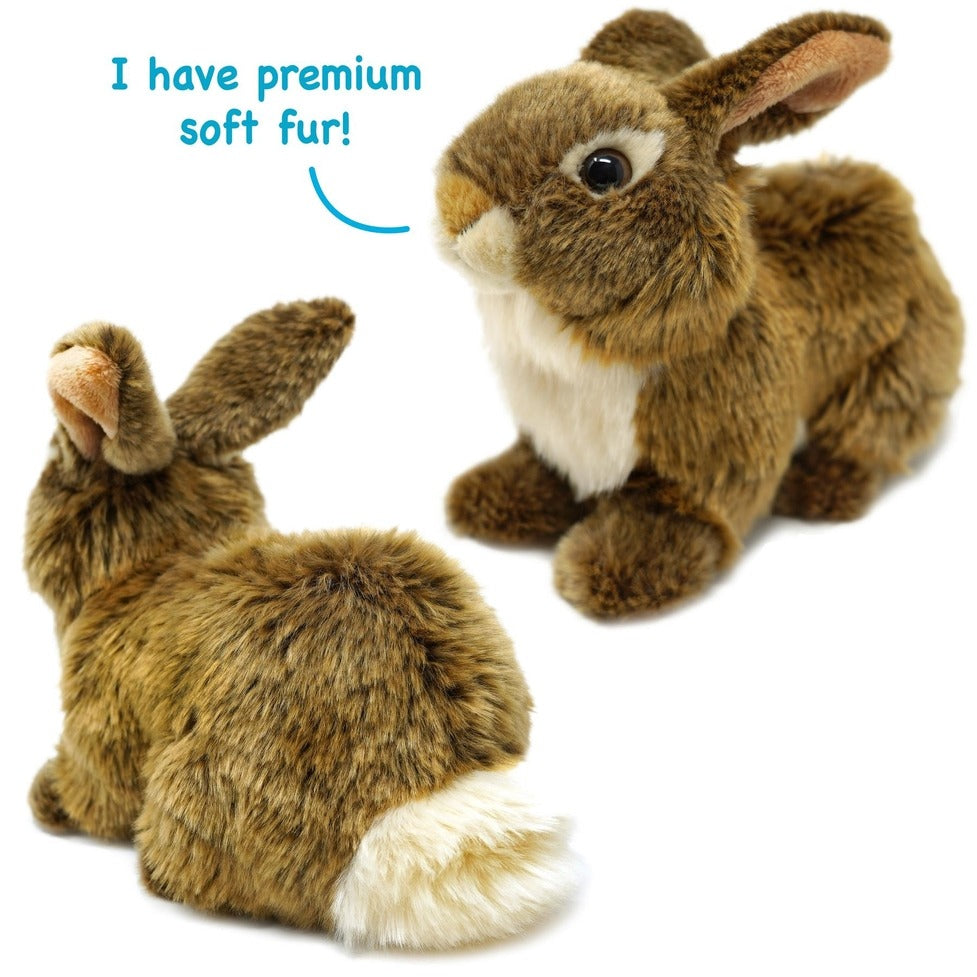 Brigid The Brown Bunny Rabbit, 10" Plush Soft Stuffed Animal, Viahart