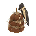 Stuffed Pumpkin Stack W/Primitive Crow Fall Country Plush Decor