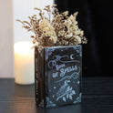 The Book of Spells Small Ceramic Vase – 5" Gothic Raven Halloween, Gothic Accent