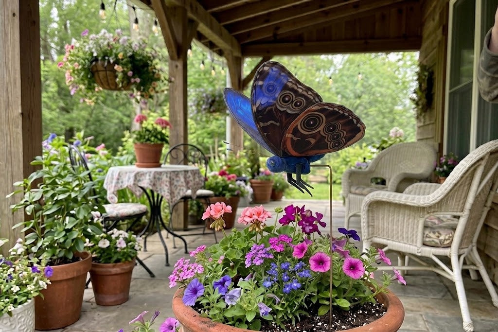 Wild Republic 8" Blue Morpho Butterfly Plush Nature Accent