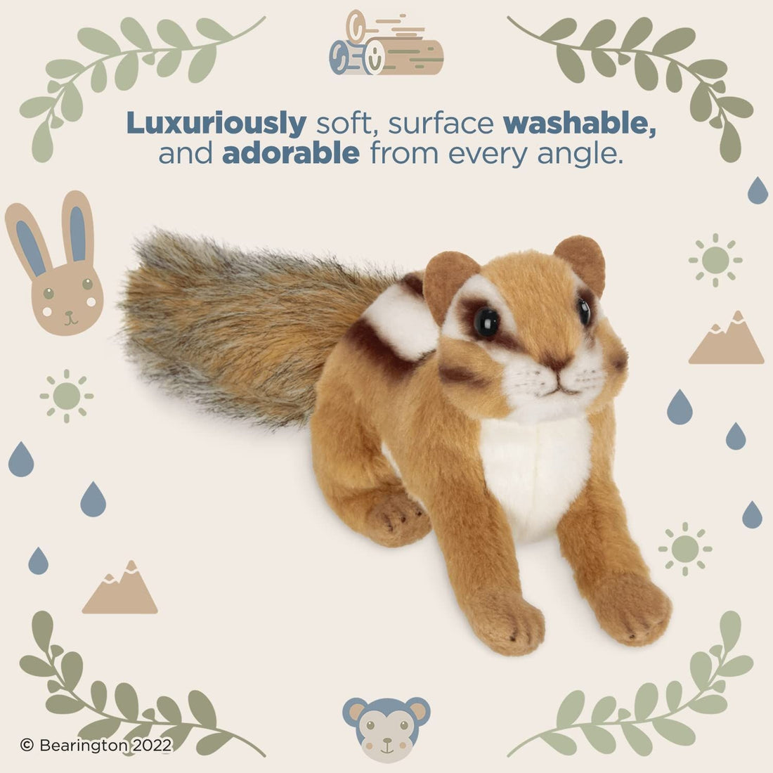 Chippie the Chipmunk Plush Woodland 7" Stuffed Animal by Bearington Collection