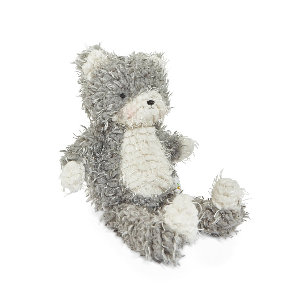 Bunnies By The Bay Shaggy Purr-ty Plush Soft 12" Gray White Kitty Cat
