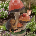 Cute Solar LED Hedgehog, Ladybug & Mushrooms Garden Statue, Animal Yard Decor
