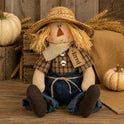 Kernel The Scarecrow Primitive Fall Shelf Sitter with Straw Hat, Autumn Decor