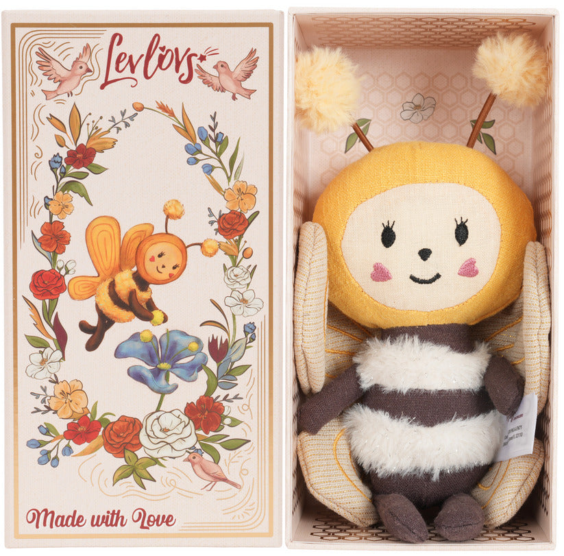 Levlovs Bee Plush in Illustrated Collectible Keepsake Gift Box