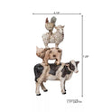 Country Farmhouse Stacked Farm Animals Miniature Figurine, Resin Statue