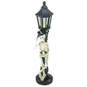 Halloween Top Hat Skeleton 12" Victorian Gothic Lamp Post with Light