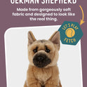 Living Nature German Shepherd Plush Toy, GSD Dog 8"